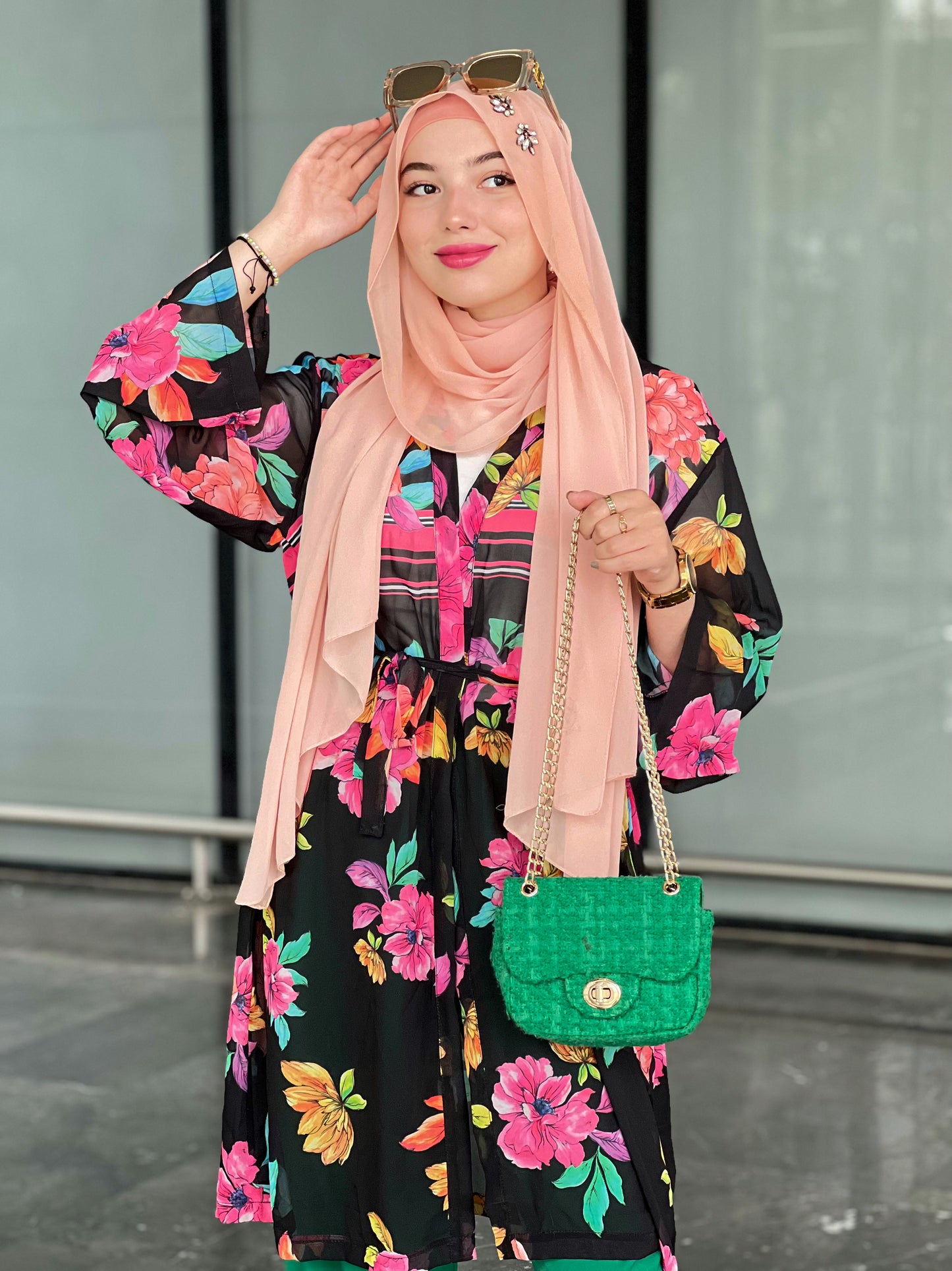 Kimono pantalon lilya vert
