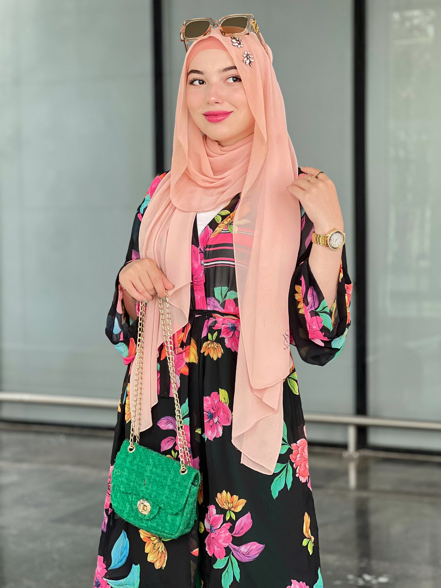 Kimono pantalon lilya vert