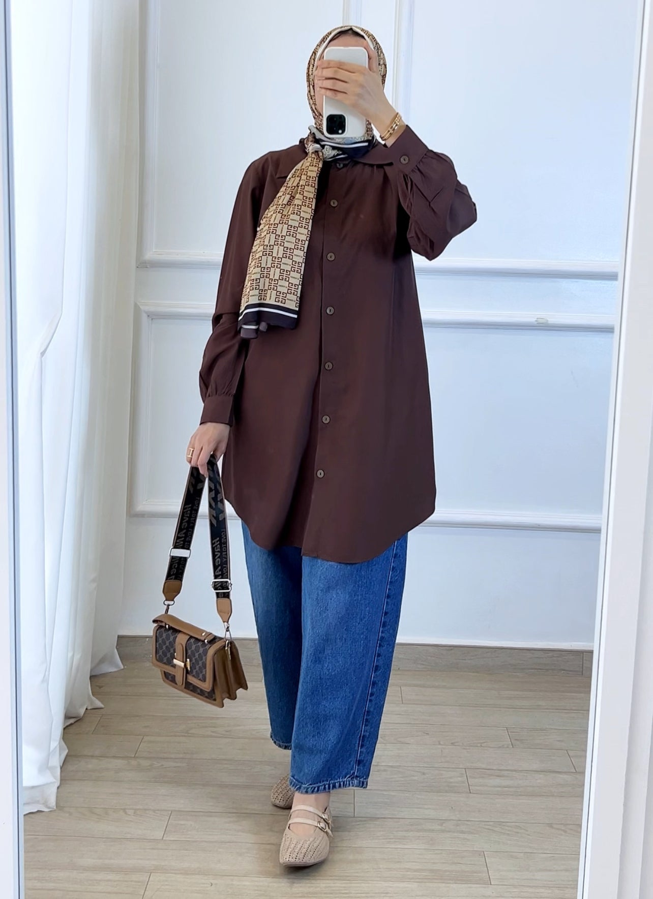 Chemise Lila marron chocolat