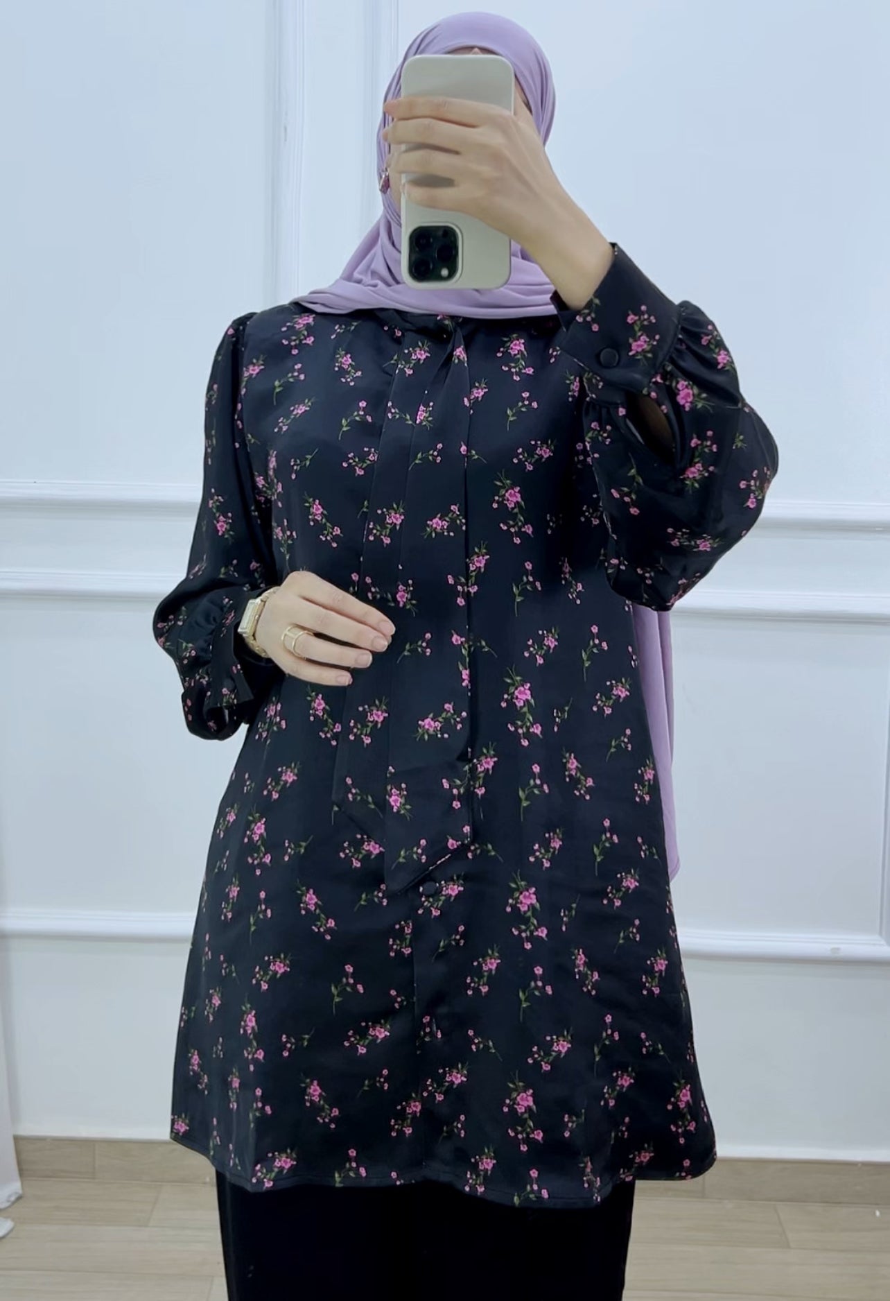 Ensemble Pantalon + chemise abir noir