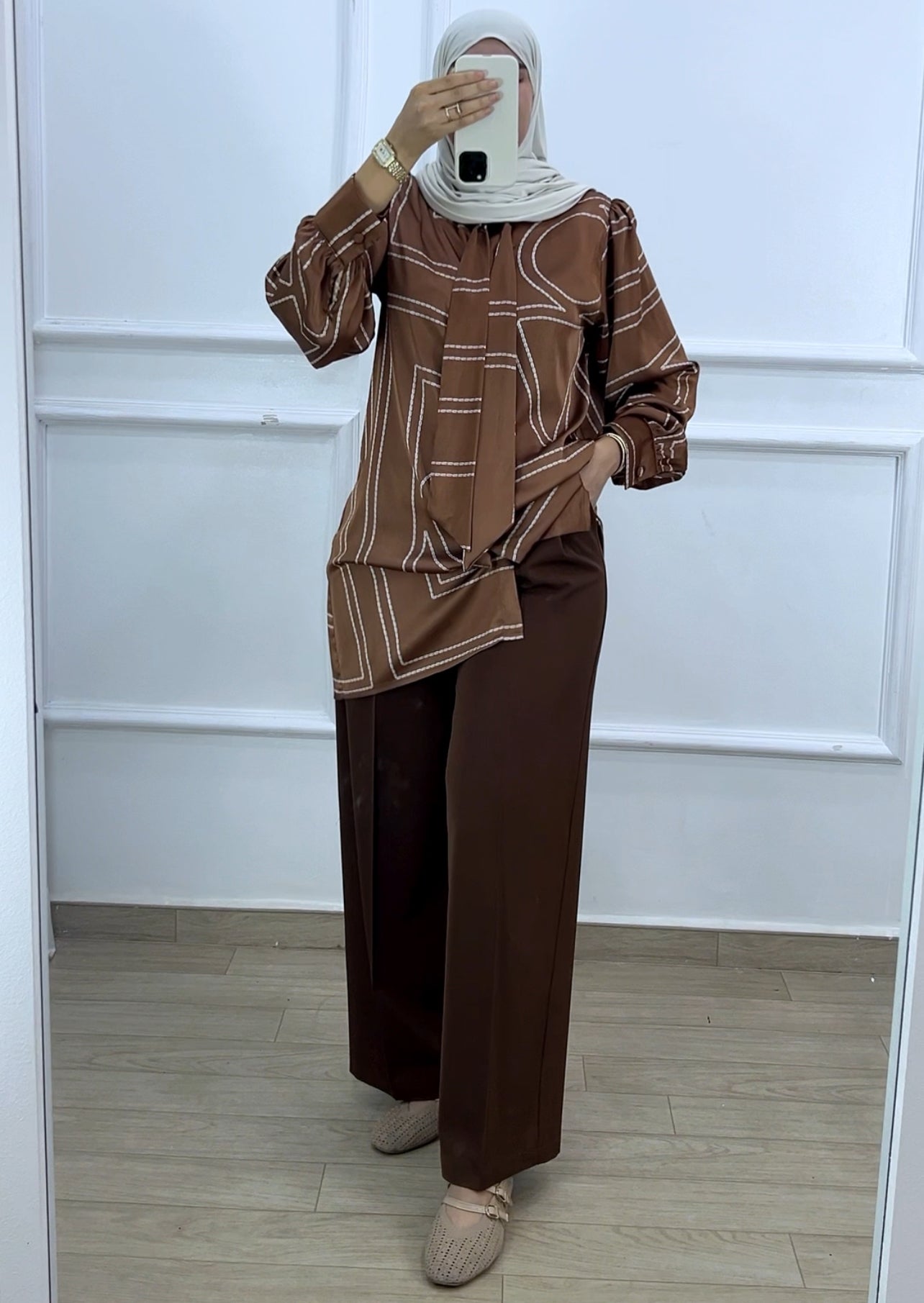 Pantalon abir marron