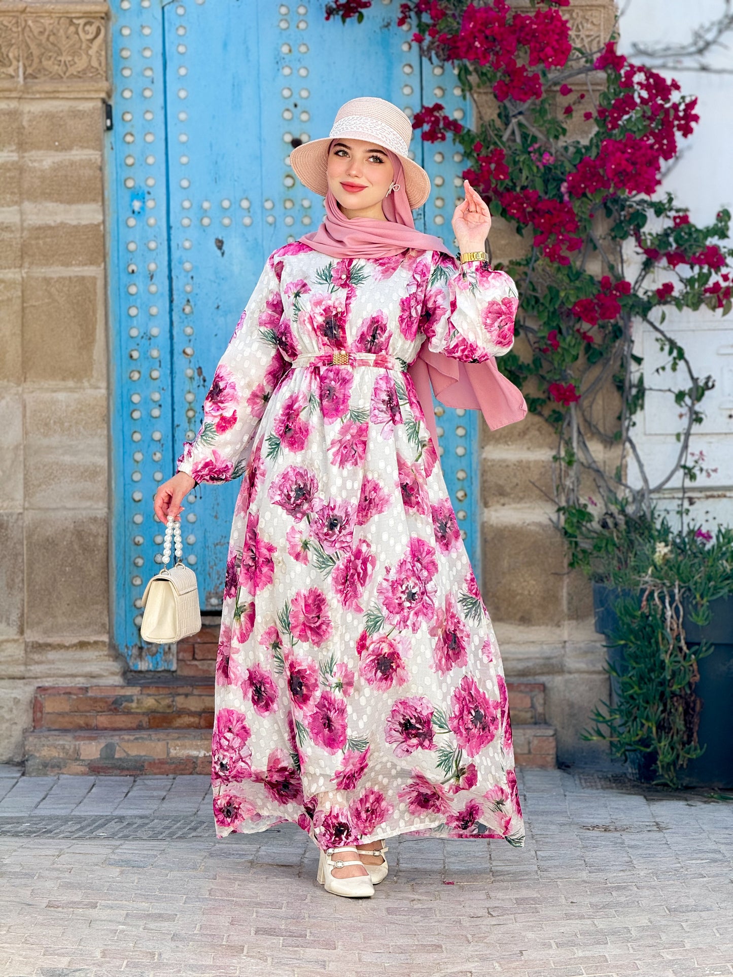 Robe basma blanche