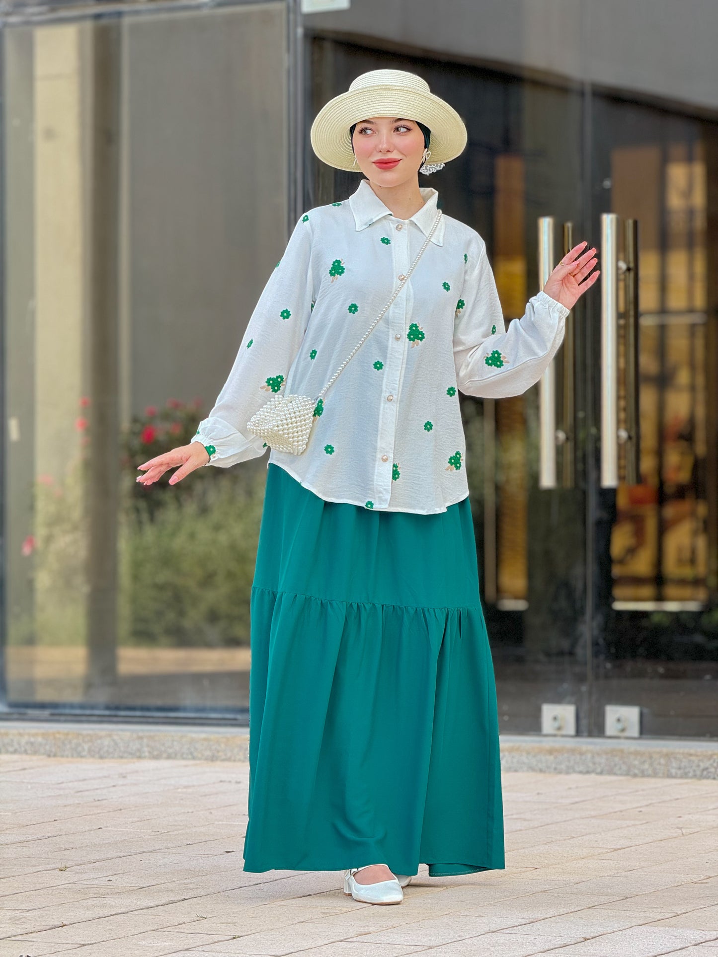 Ensemble warda vert