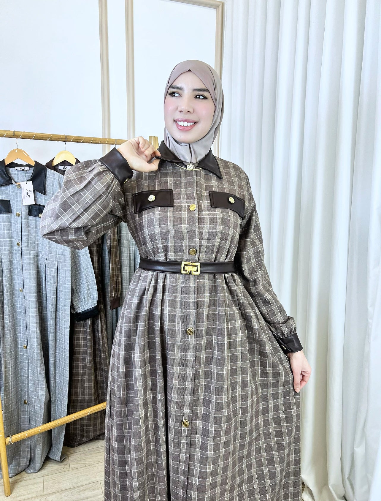 Robe Irène marron