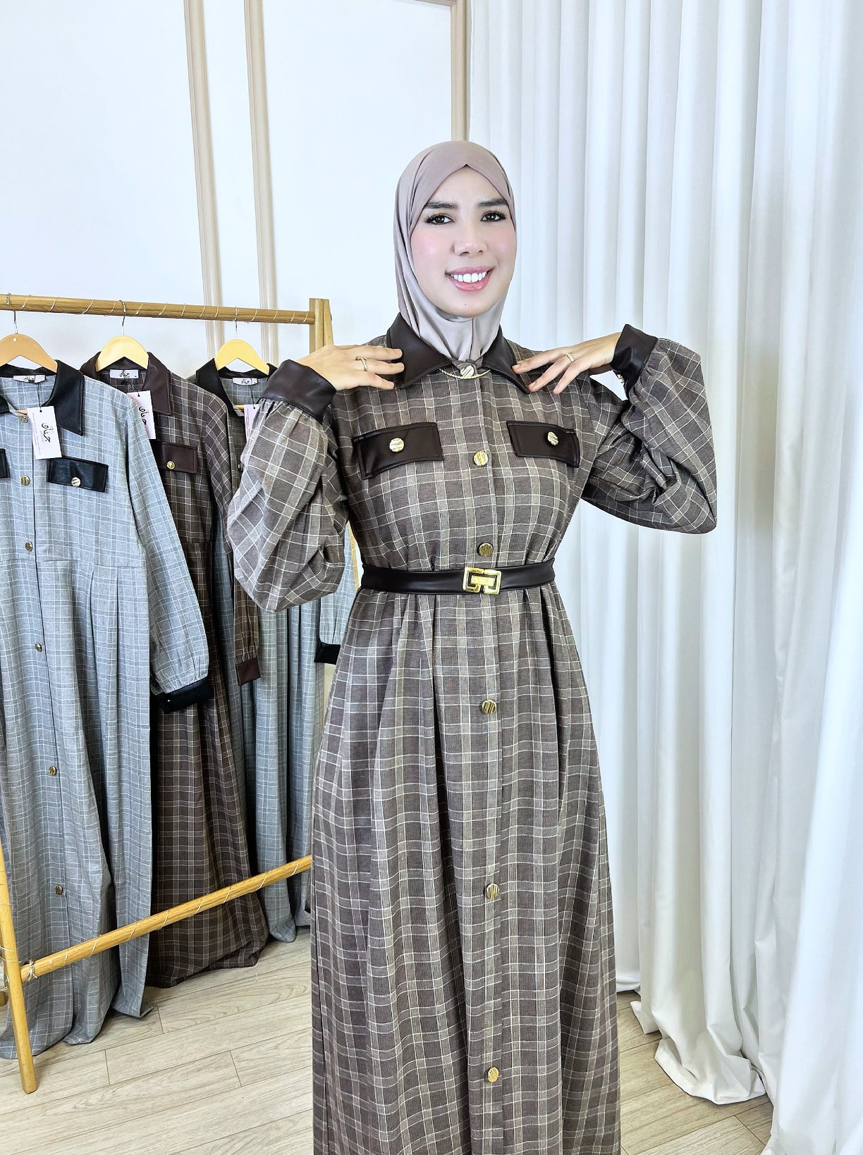 Robe Irène marron