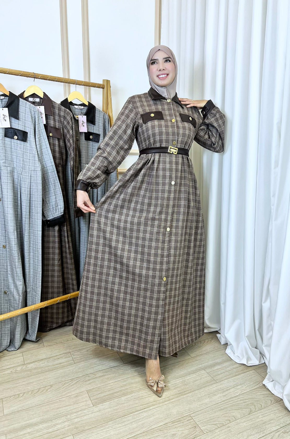 Robe Irène marron