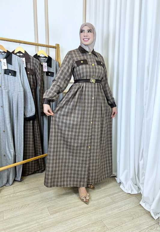 Robe Irène marron
