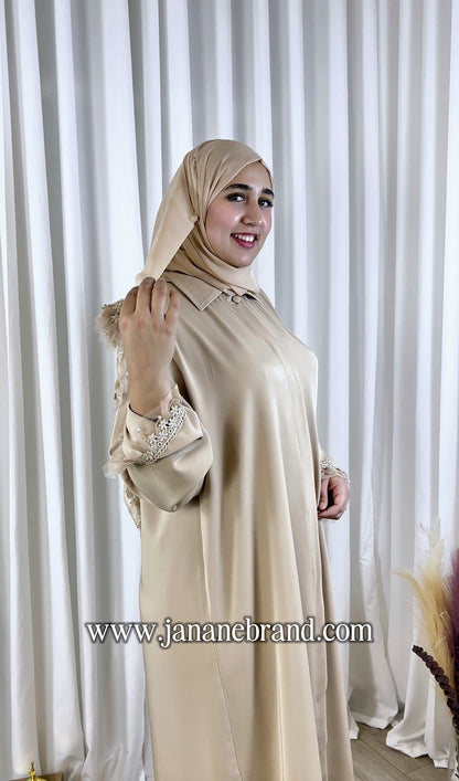Abaya Musk avec châle simple