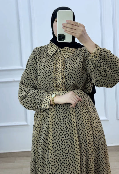 Ensemble chemise jupe polka dot