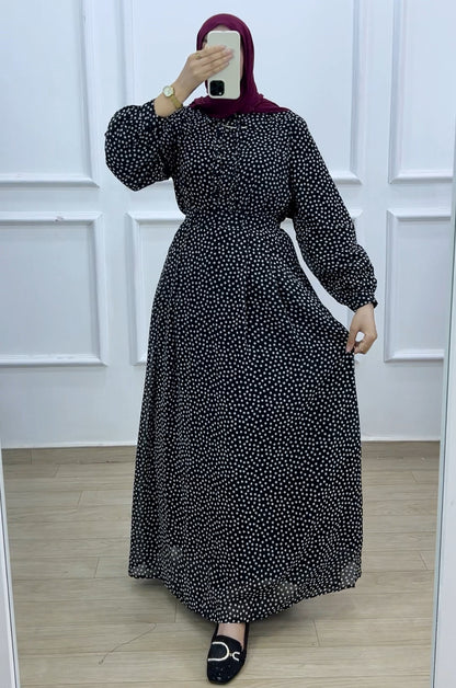 Ensemble  chemise  et jupe black polka dots
