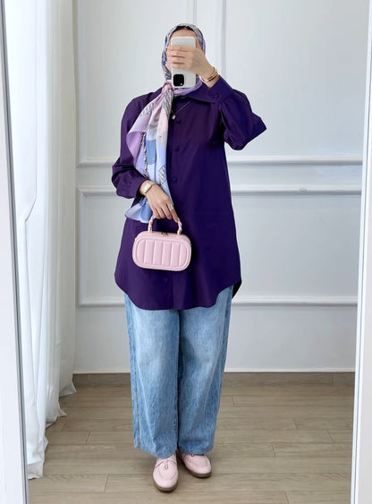 Chemise Lila violet prune