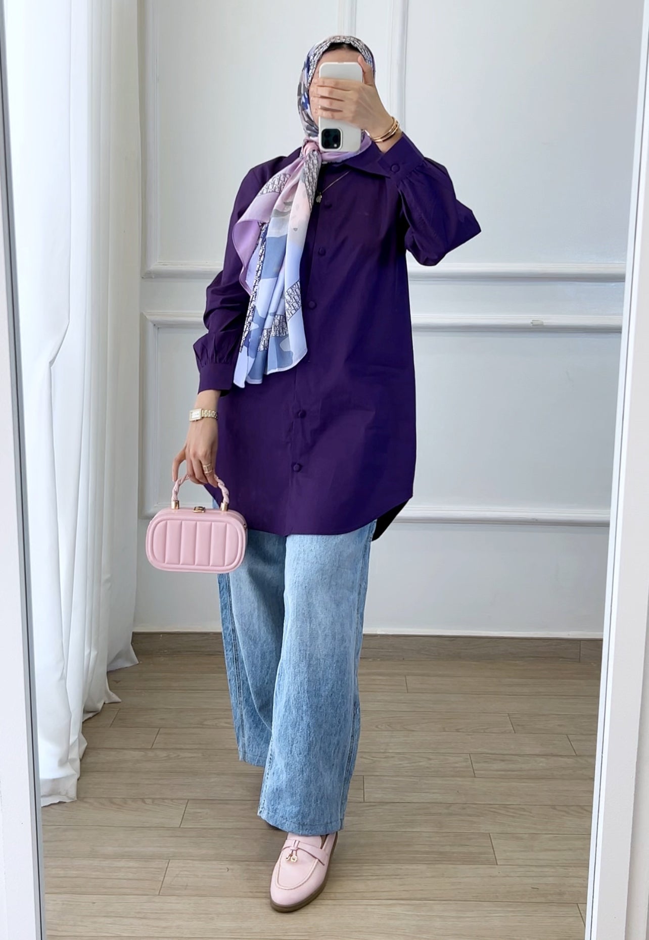 Chemise Lila violet prune