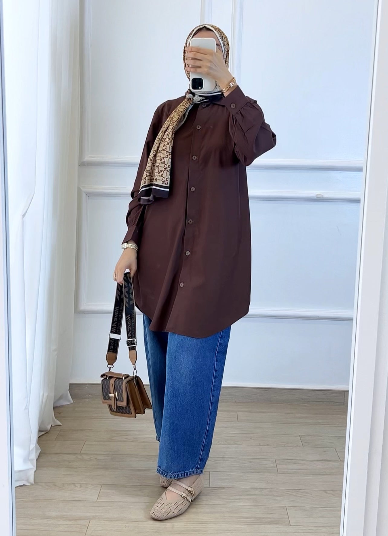 Chemise Lila marron chocolat