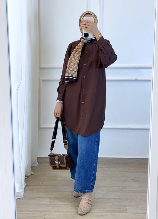 Chemise Lila marron chocolat