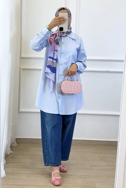 Chemise Lila bleu ciel