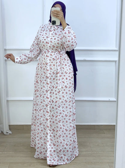 Robe Whiteflower-orange