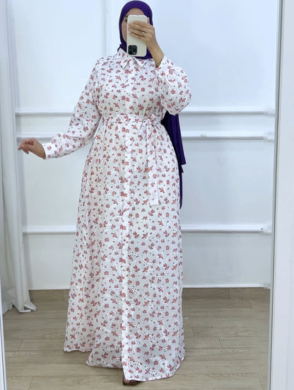 Robe Whiteflower-orange