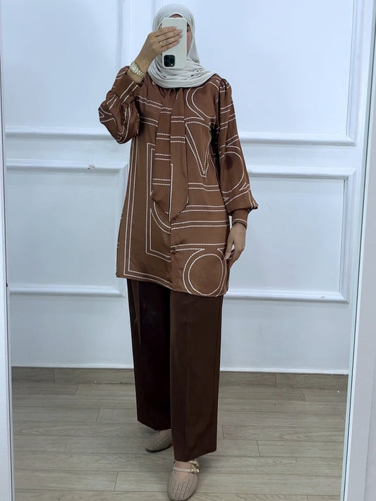 Pantalon  abir marron
