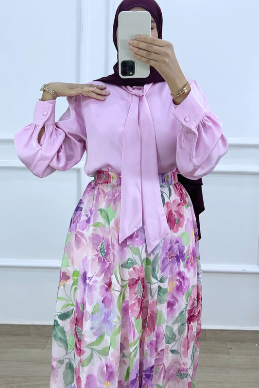 Chemise louna satiné  pink