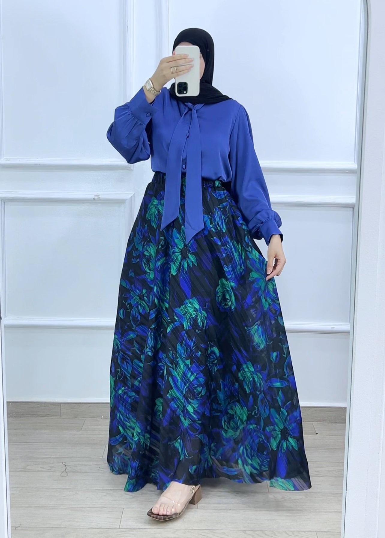 Jupe jinane bleu