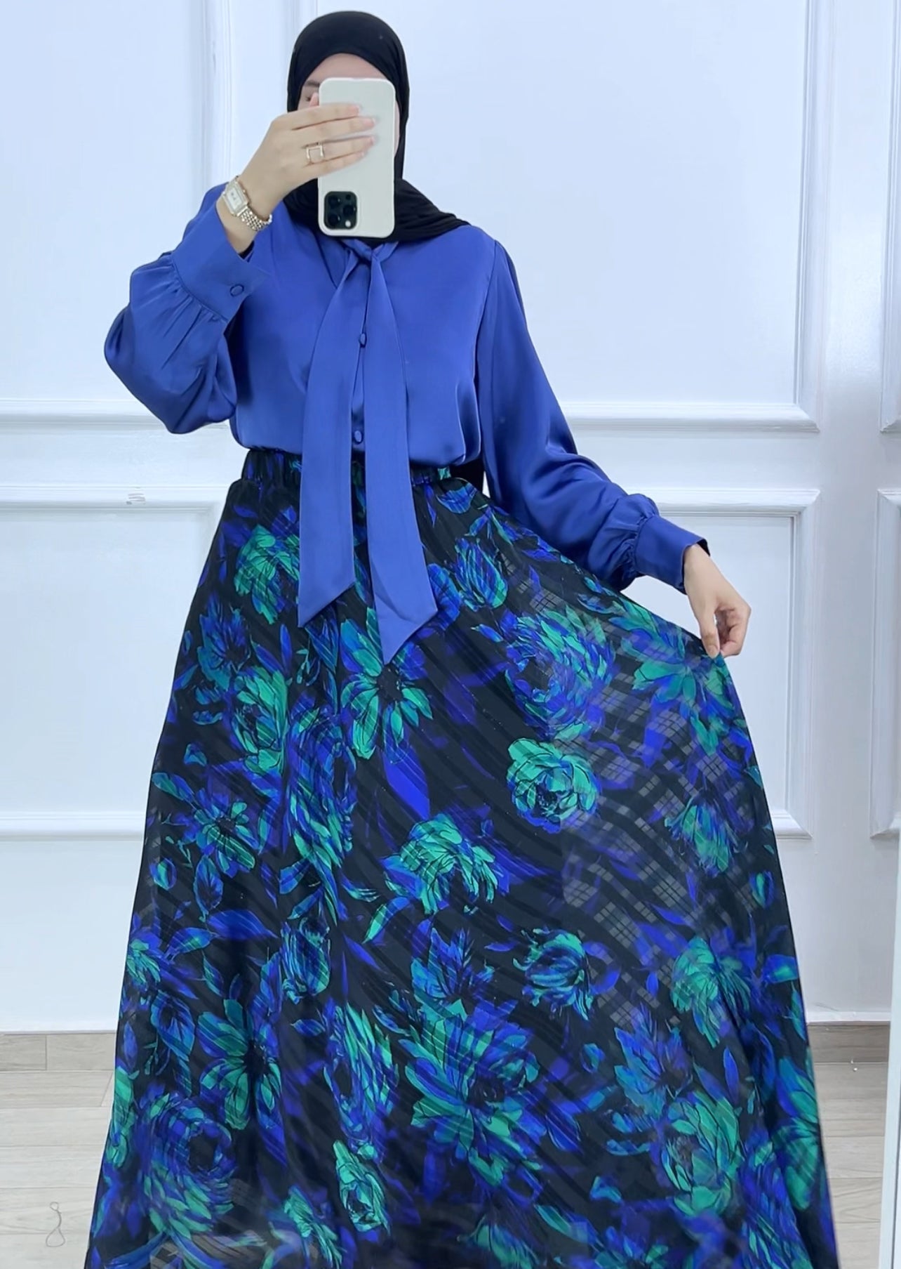 Jupe jinane bleu