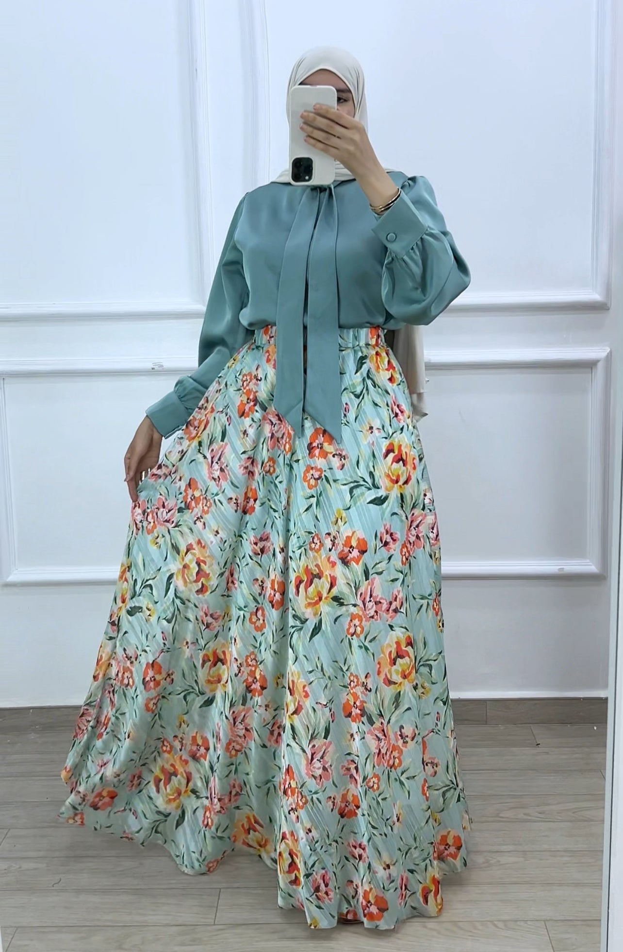 Jupe jinane turquoise