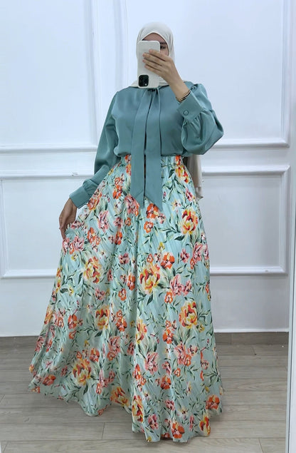 Jupe jinane turquoise