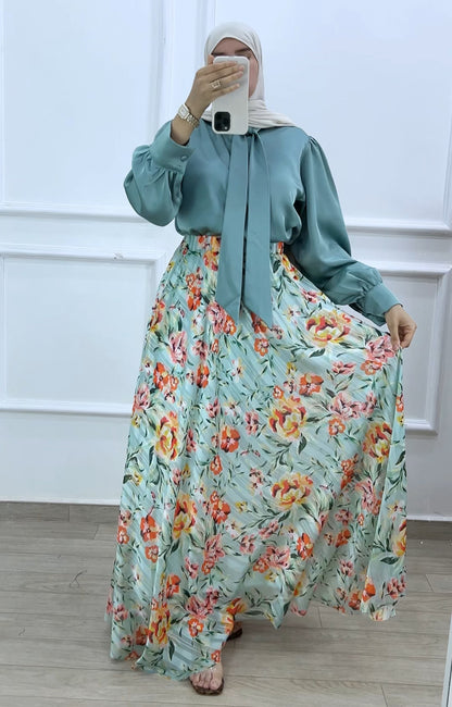 Jupe jinane turquoise