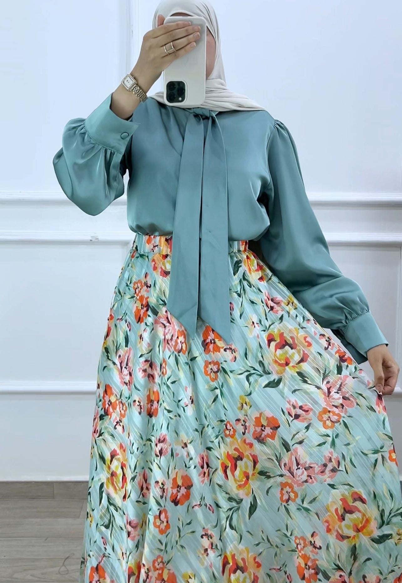 Jupe jinane turquoise