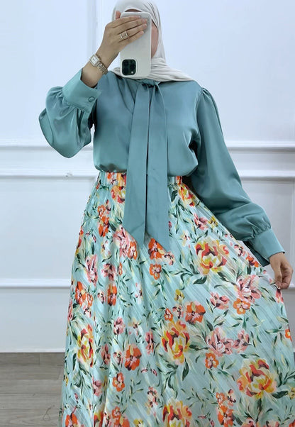 Jupe jinane turquoise