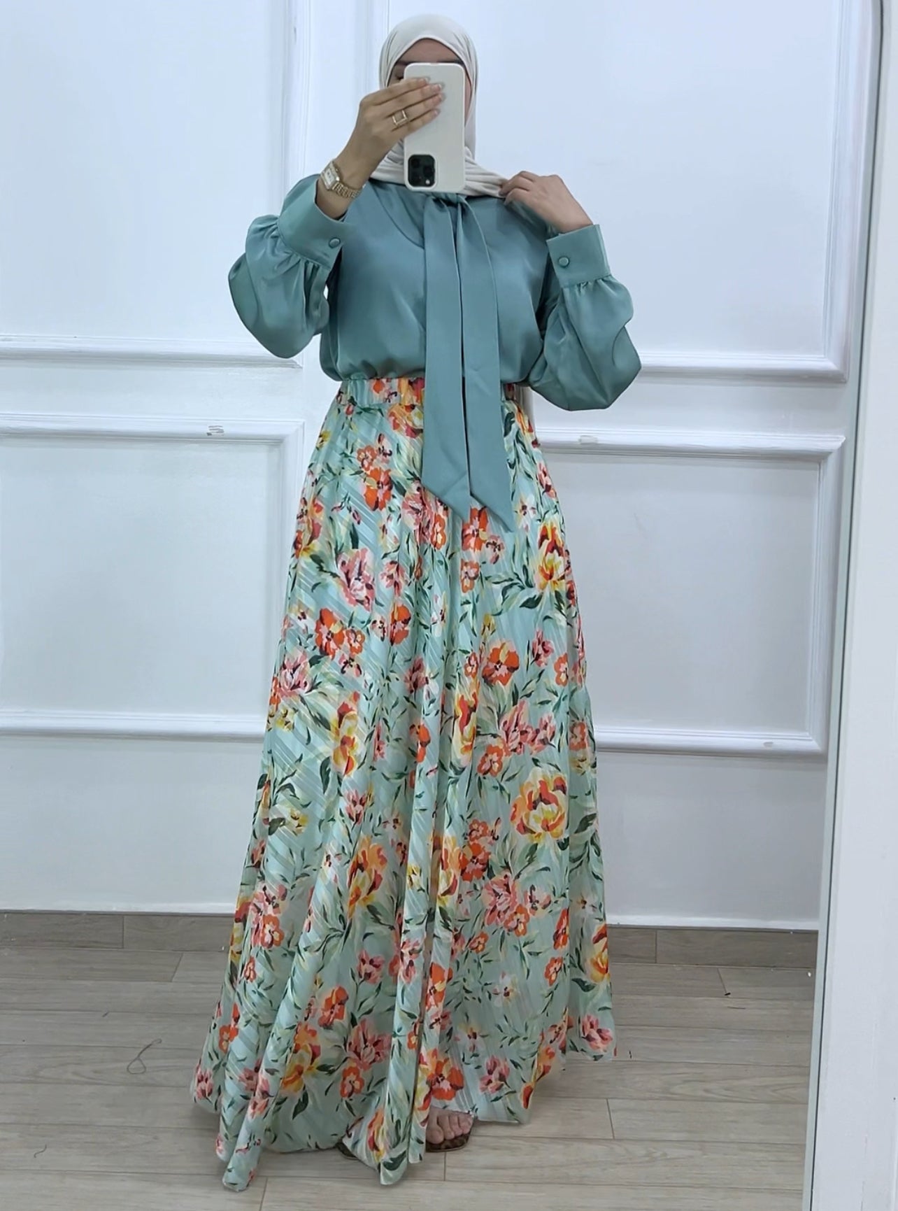 Jupe jinane turquoise