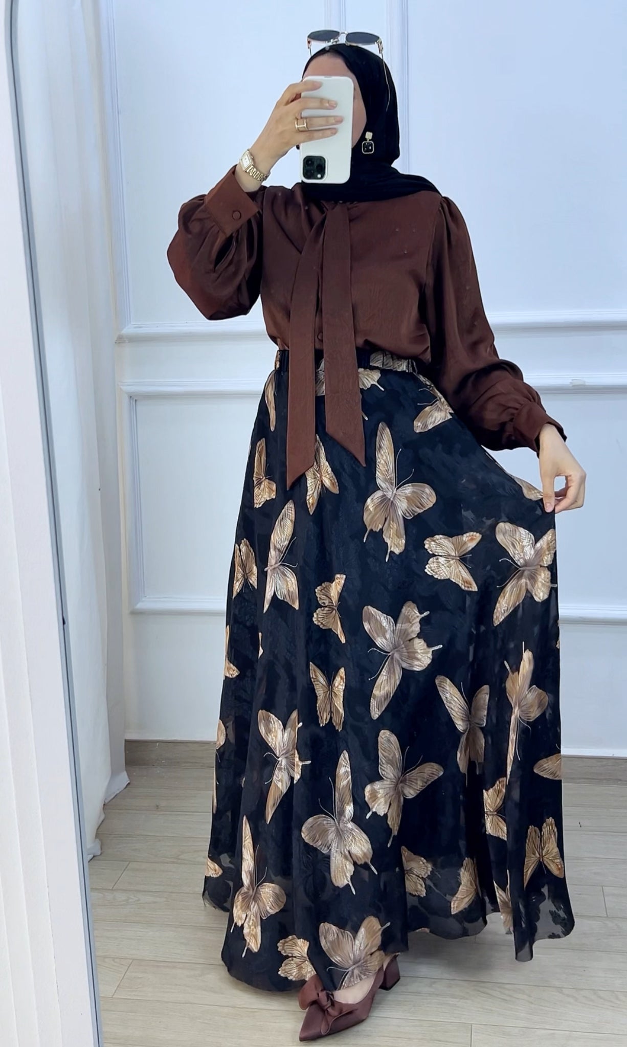 Chemise launa marron