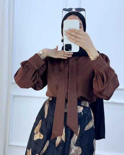 Chemise launa marron