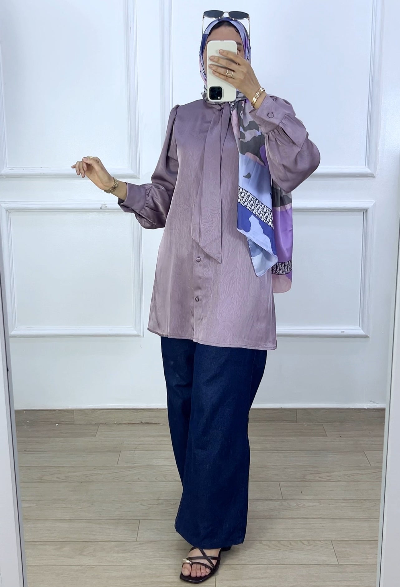 Chemise louna satiné  lavender
