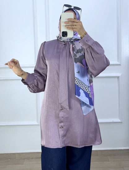Chemise louna satiné  lavender