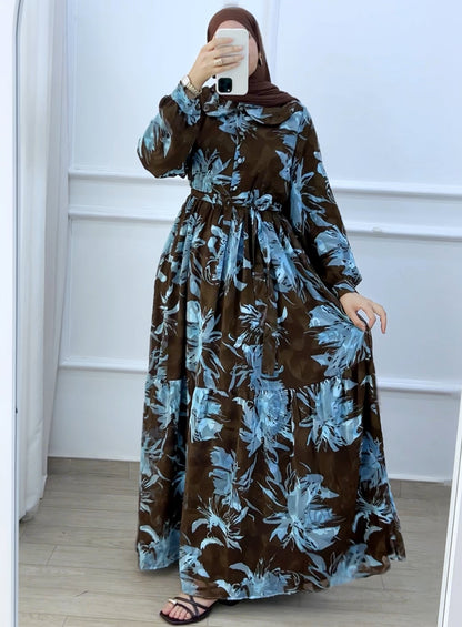 Robe mousline DIVA chocolat