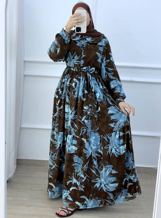 Robe mousline DIVA chocolat