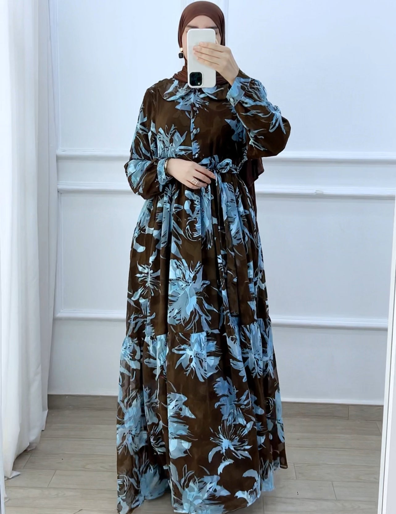 Robe mousline DIVA chocolat