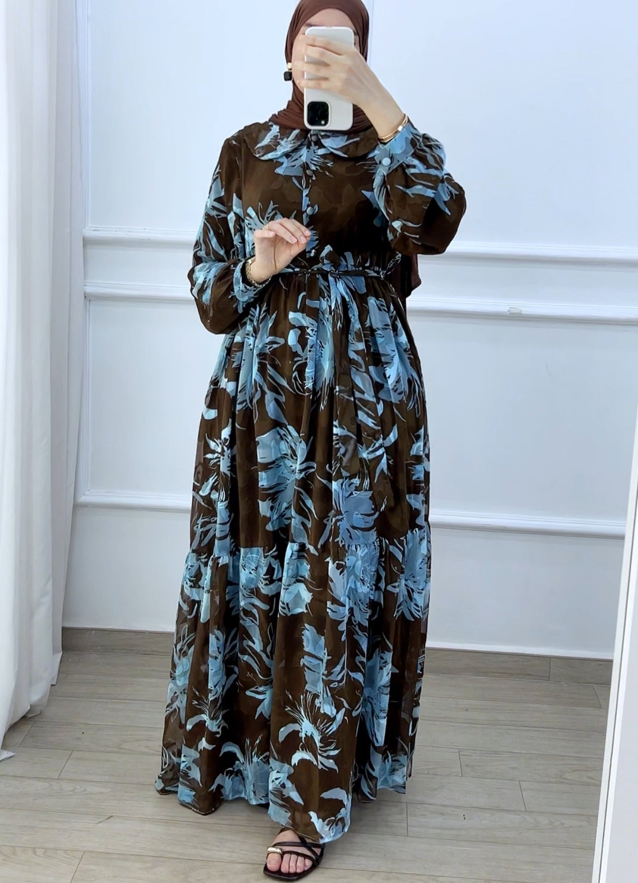 Robe mousline DIVA chocolat