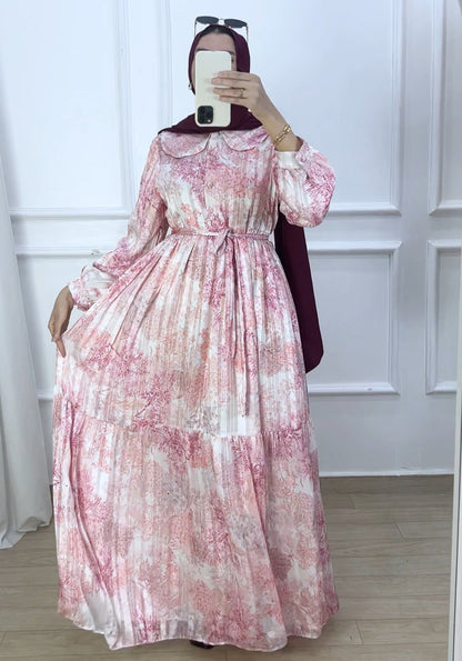 Robe mousline Tlija  DIVA pink