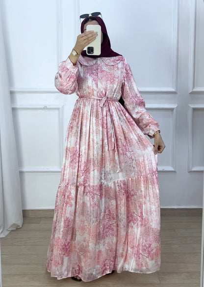 Robe mousline Tlija  DIVA pink