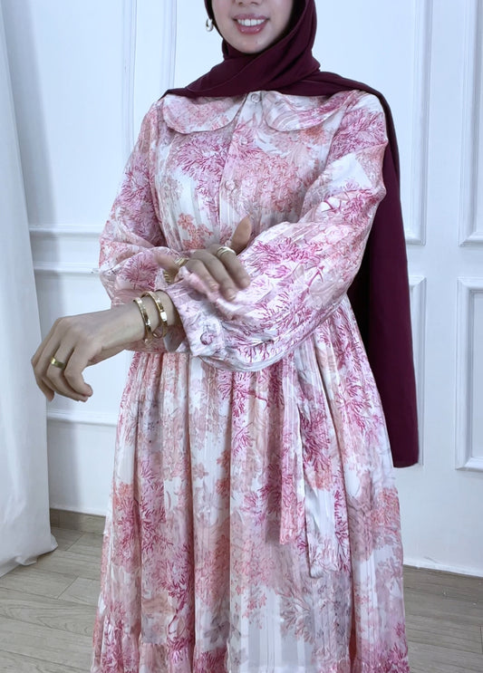 Robe mousline Tlija  DIVA pink
