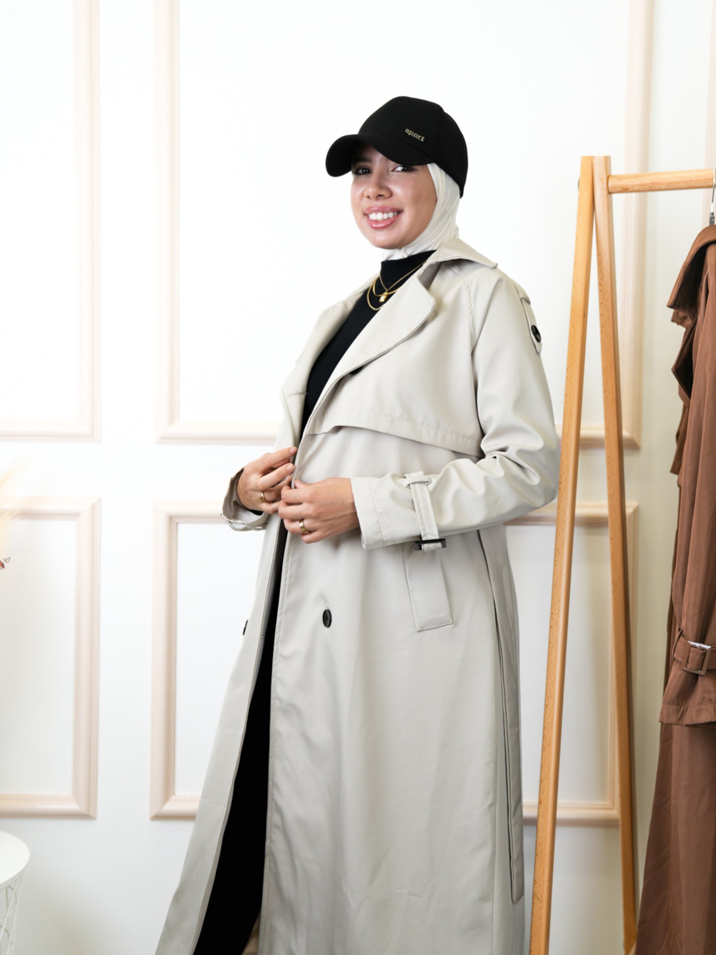 Trench coat 2025 Gris White