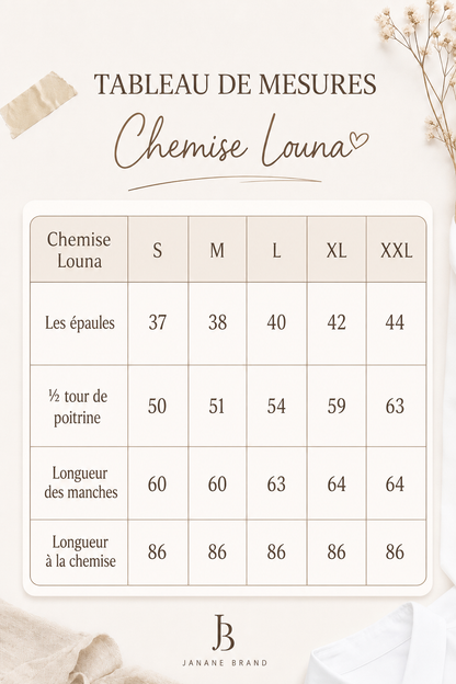 Chemise louna satiné  marron  chocolat