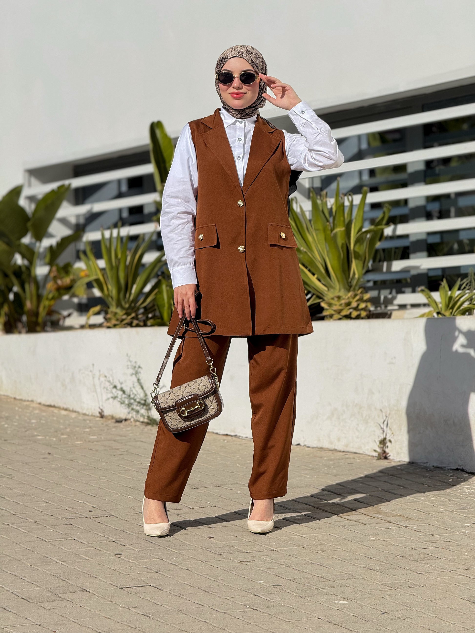 Ensemble LadyBoss Brown