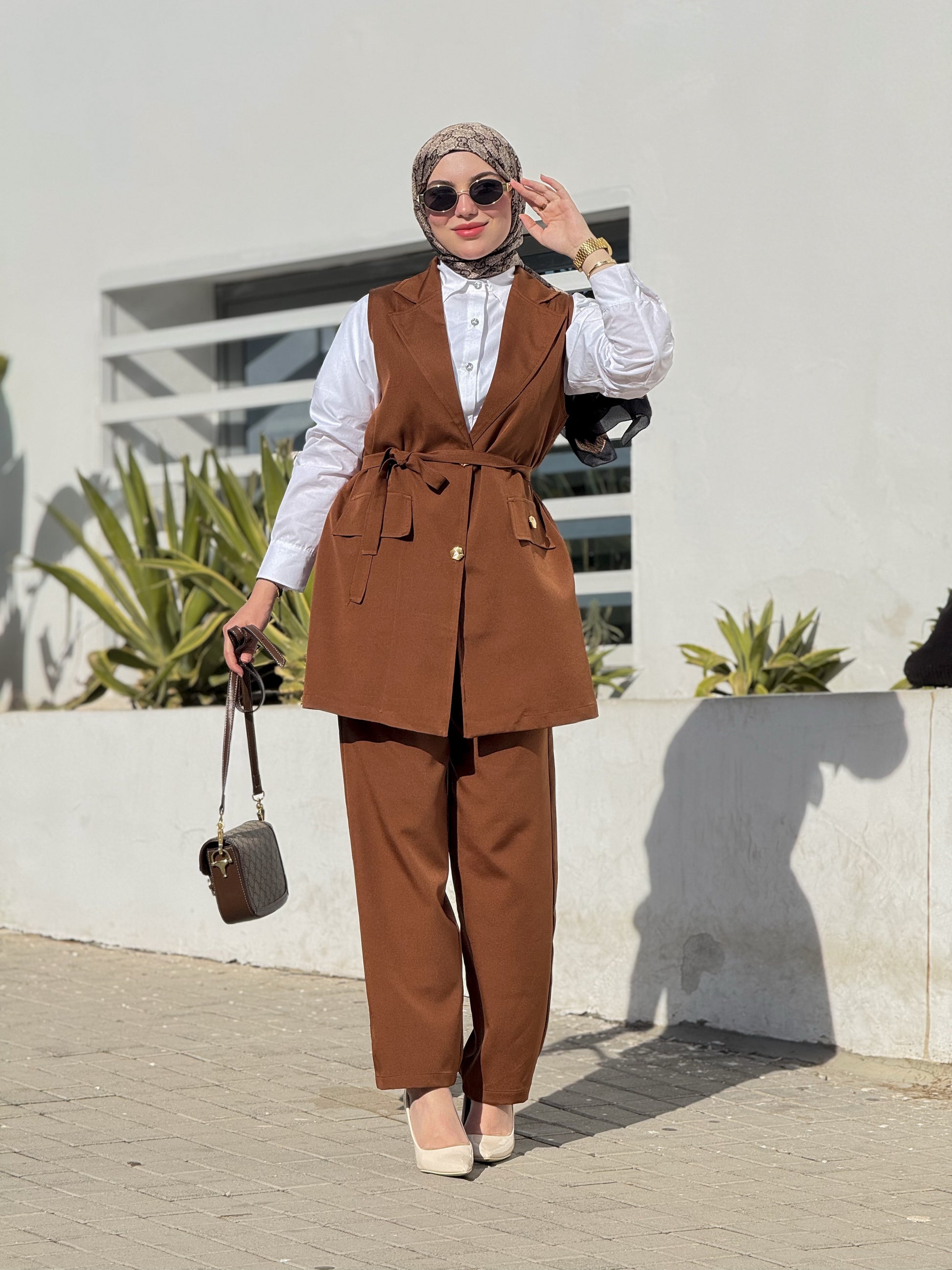 Ensemble LadyBoss Brown