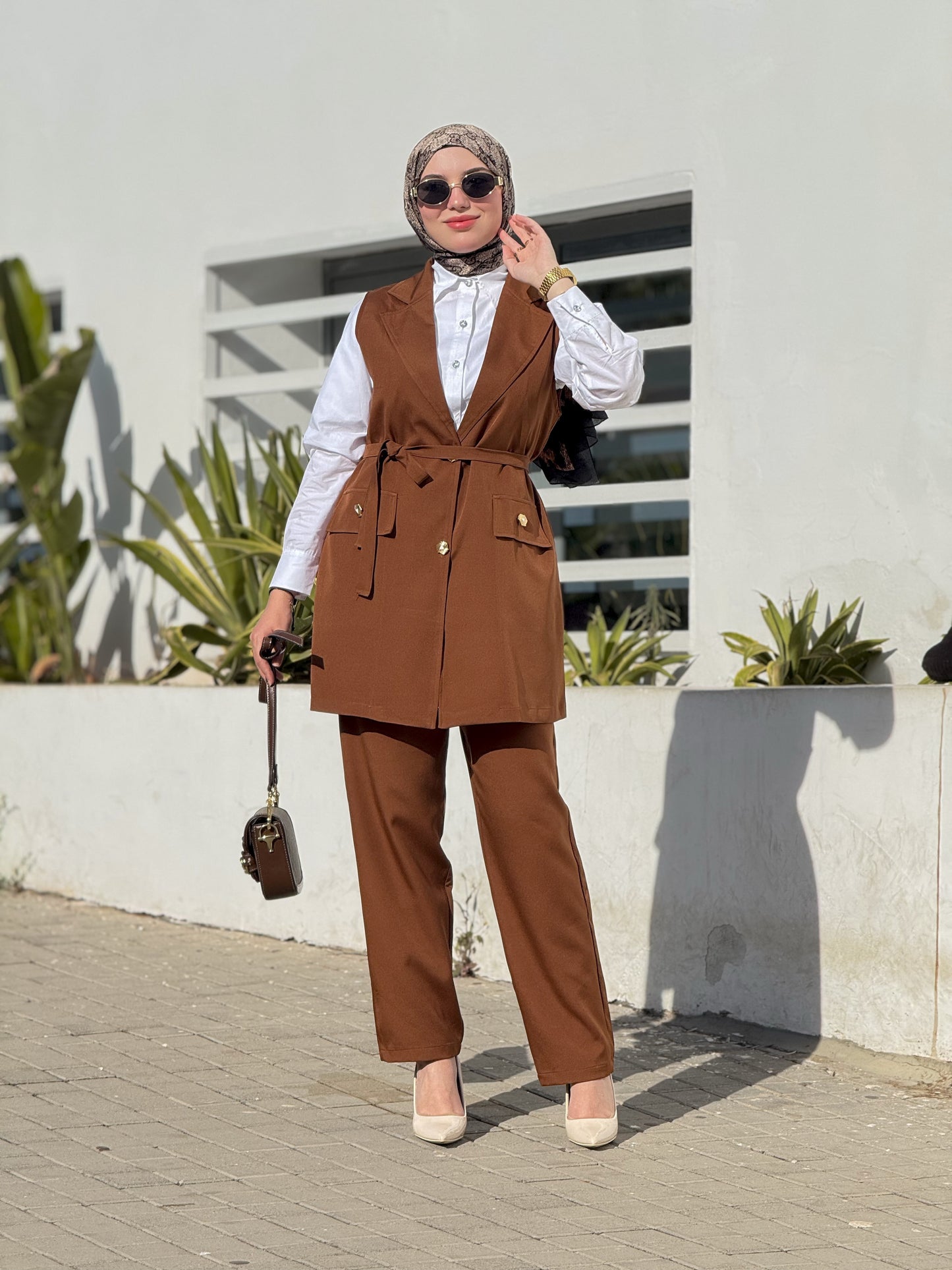 Ensemble LadyBoss Brown