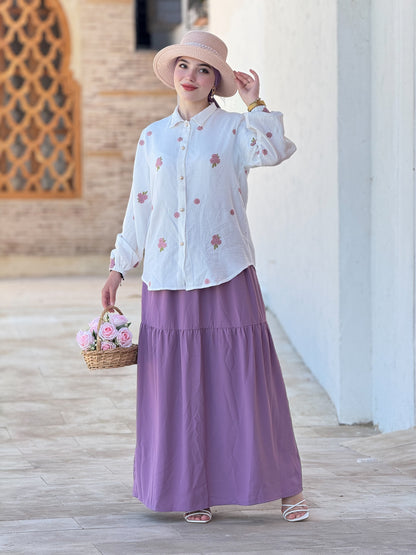 Ensemble  warda brodé