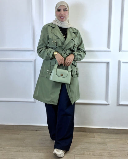 Trench Veste vert olive