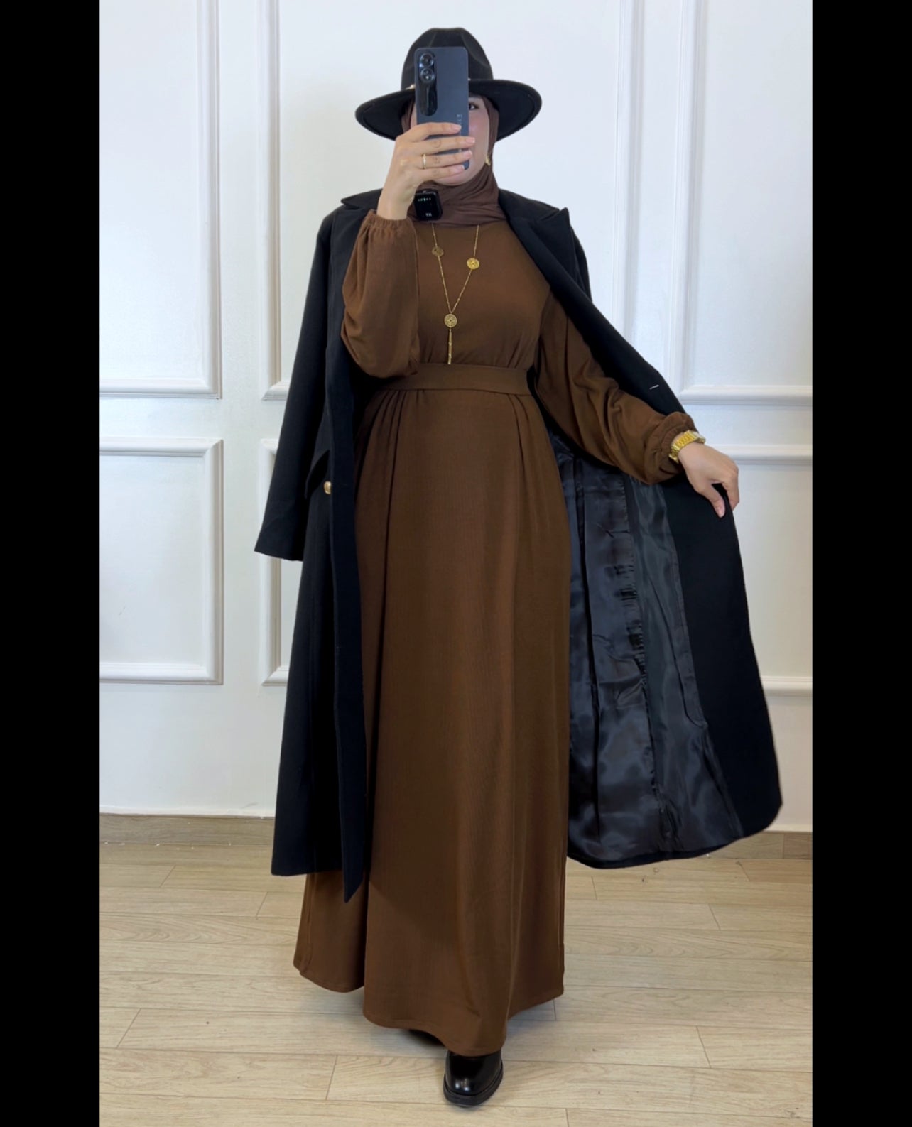 Manteau cachmire black